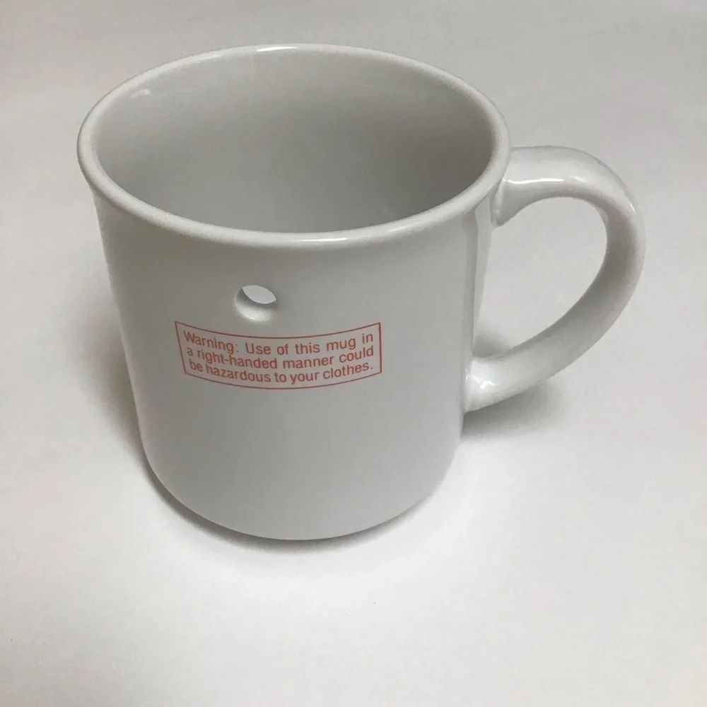 Left Handers Coffee Mug Cup Lefties Book LOT 1980’s Gift Kitchen Vintage Korea